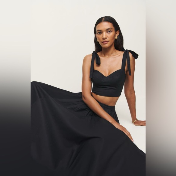 Reformation x Kacey Musgraves Magnolia Two Piece in Black - Picture 5 of 16